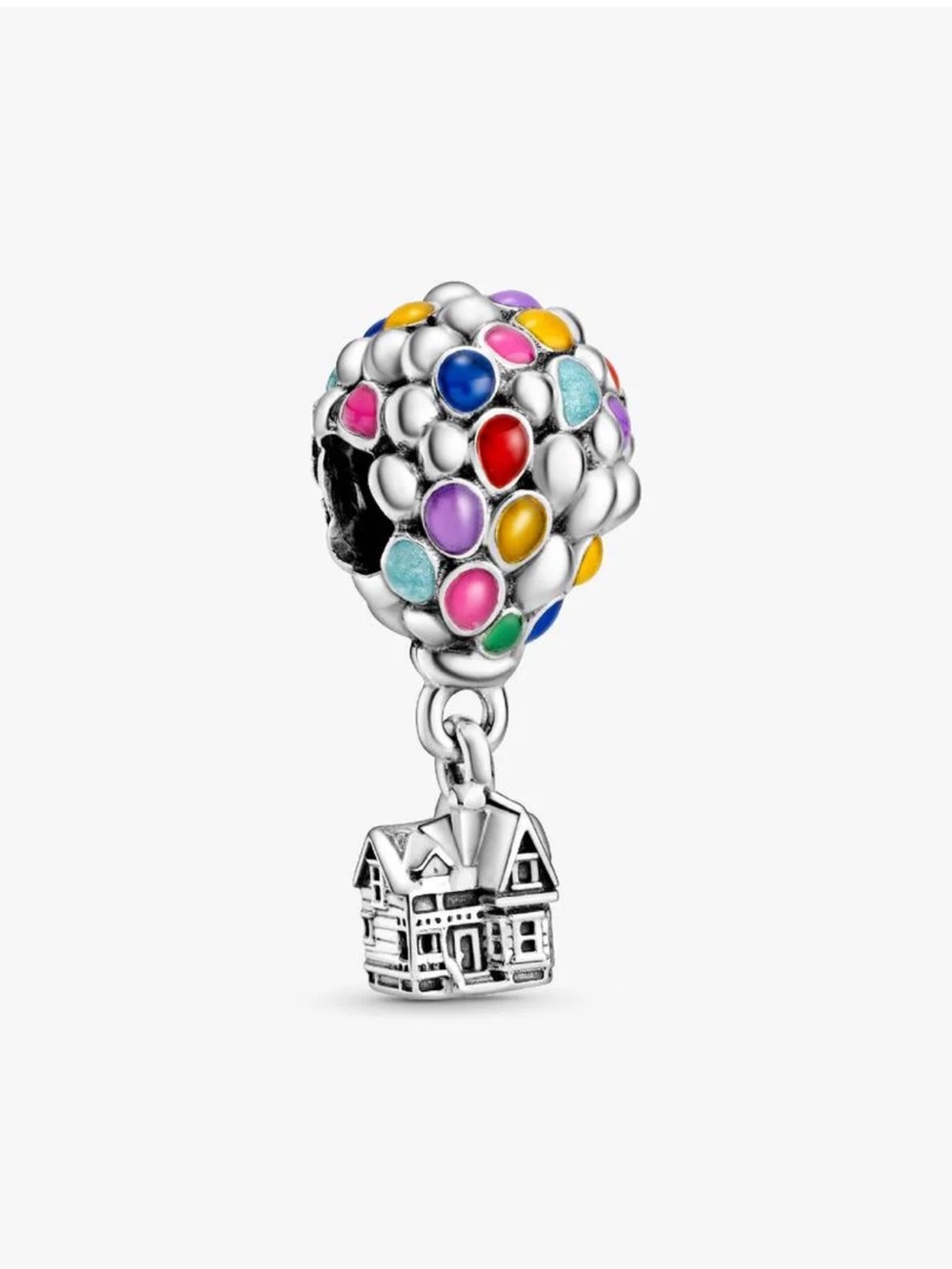 🎈 UP Pandora House & Balloons Dangle Charm -  Enamel & Sterling Silver